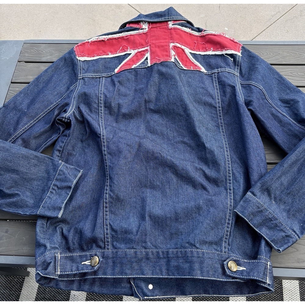 Rolling Stones Riff Stars Men's Large 50 Years Blue Denim Jean Jacket England